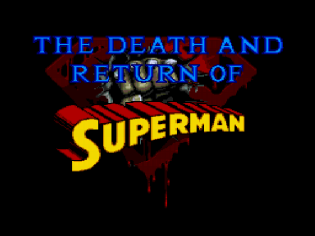 The Death and Return of Superman Title Screen